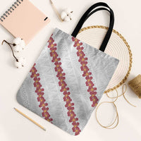 White Sunday Tonga Fakame Tote Bag Tongan Ngatu Heilala Lei - Polynesian Pride