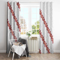 White Sunday Tonga Fakame Window Curtain Tongan Ngatu Heilala Lei - Polynesian Pride