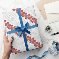 White Sunday Tonga Fakame Wrapping Paper Tongan Ngatu Heilala Lei - Polynesian Pride