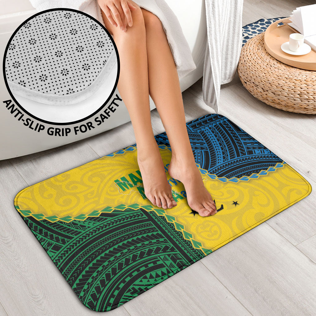 Malampa Province Vanuatu Bathroom Set Map With Polynesian Pattern LT14 - Polynesian Pride