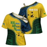 Personalised Malampa Province Vanuatu Cross Shoulder Shirt Map With Polynesian Pattern LT14 - Polynesian Pride