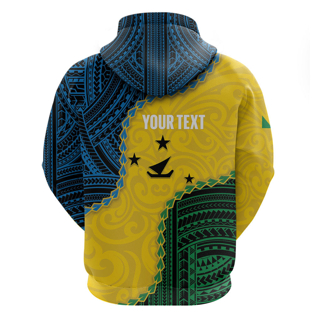 Personalised Malampa Province Vanuatu Hoodie Map With Polynesian Pattern LT14 - Polynesian Pride
