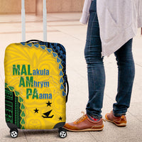 Malampa Province Vanuatu Luggage Cover Map With Polynesian Pattern LT14 Multicolor - Polynesian Pride