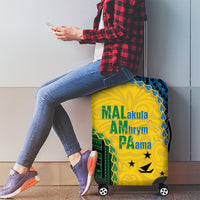 Malampa Province Vanuatu Luggage Cover Map With Polynesian Pattern LT14 - Polynesian Pride
