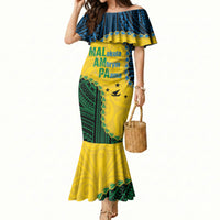 Personalised Malampa Province Vanuatu Mermaid Dress Map With Polynesian Pattern LT14 Women Multicolor - Polynesian Pride