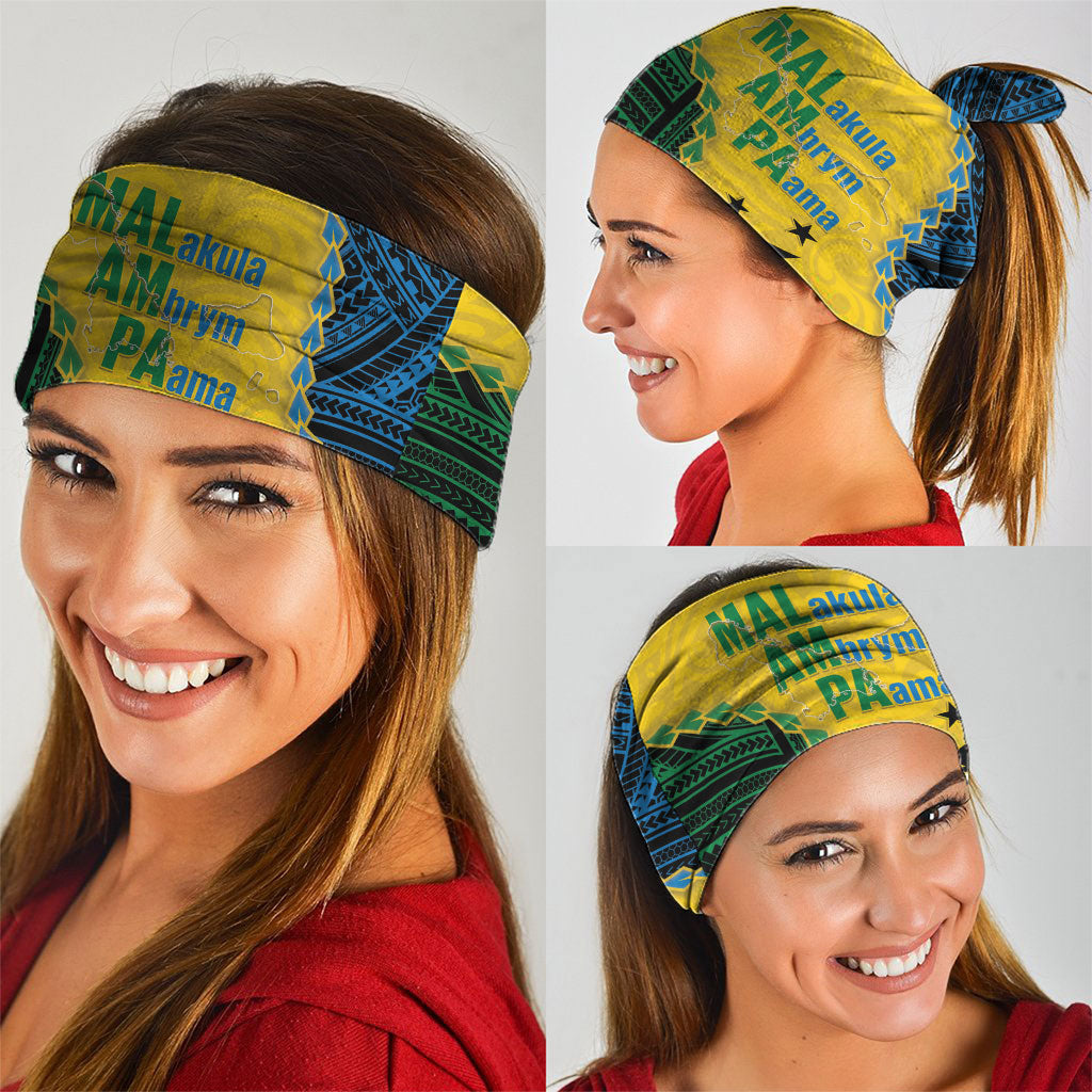 Malampa Province Vanuatu Neck Gaiter Map With Polynesian Pattern LT14 - Polynesian Pride