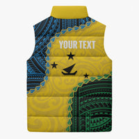 Personalised Malampa Province Vanuatu Sleeveless Puffer Jacket Map With Polynesian Pattern LT14 - Polynesian Pride