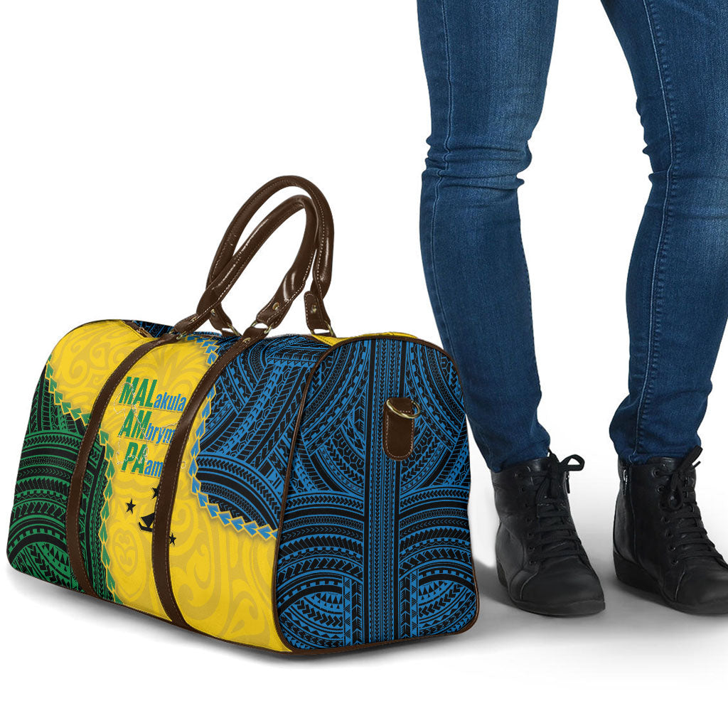 Malampa Province Vanuatu Travel Bag Map With Polynesian Pattern LT14 - Polynesian Pride