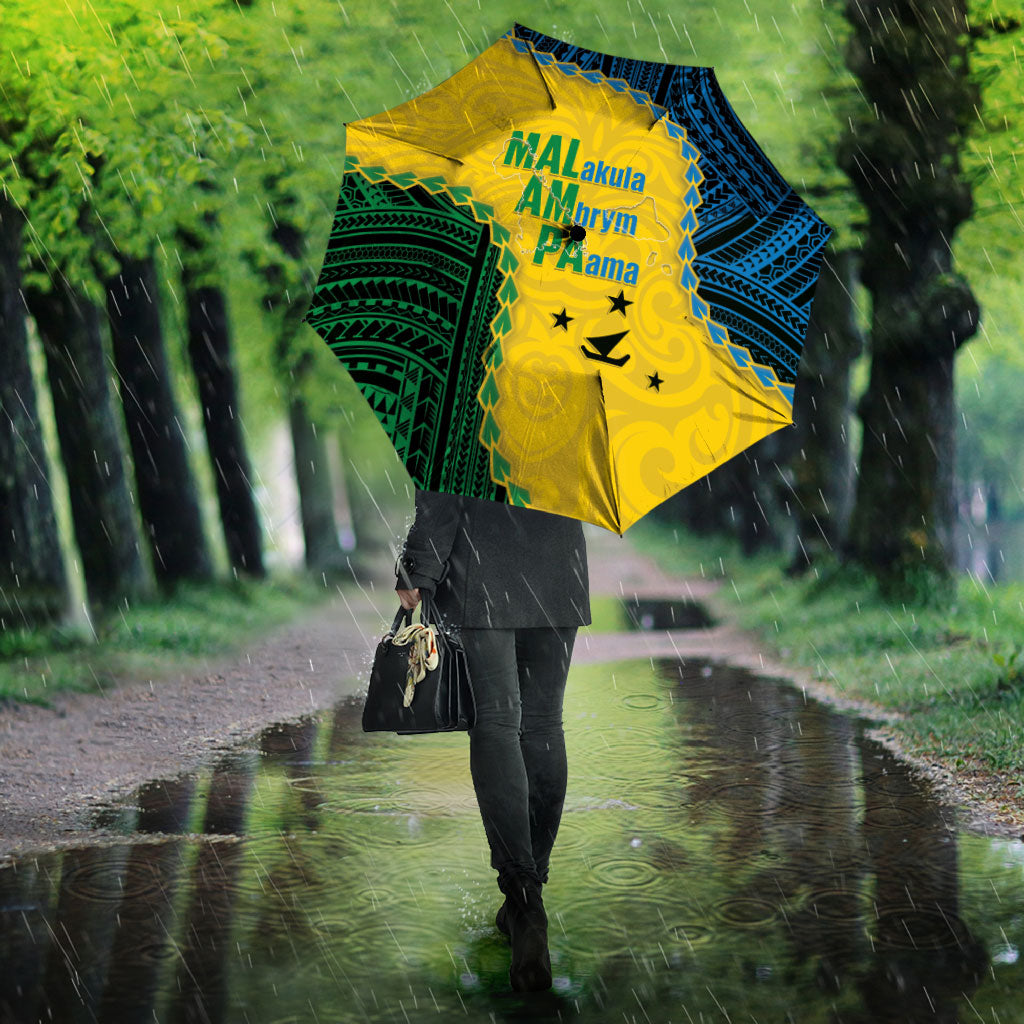 Malampa Province Vanuatu Umbrella Map With Polynesian Pattern LT14 - Polynesian Pride