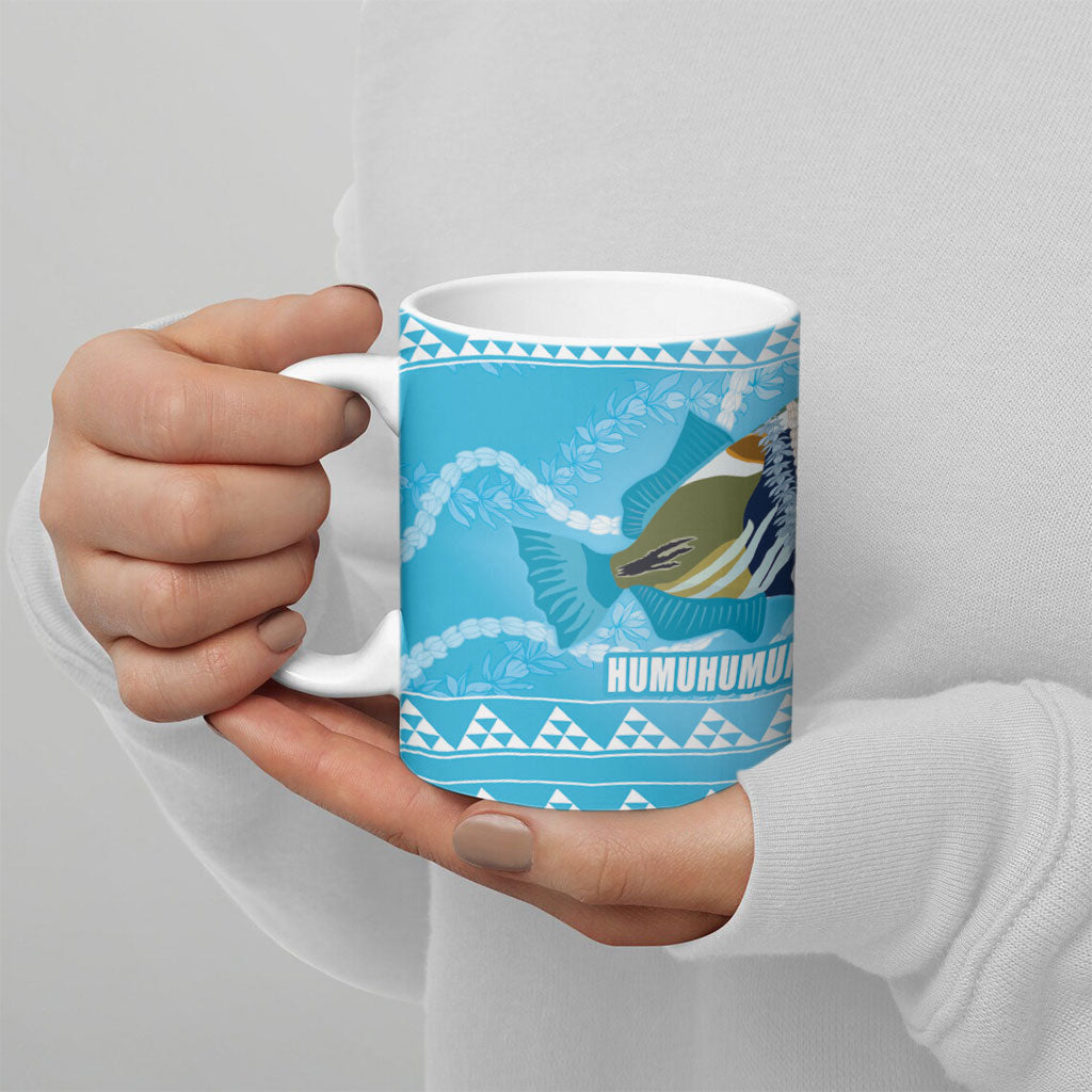 Aloha Hawaii Humuhumu Reef Triggerfish Ceramic Mug Hawaiian Leis Kakau Pattern LT14 - Polynesian Pride