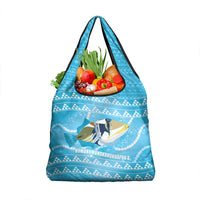 Aloha Hawaii Humuhumu Reef Triggerfish Grocery Bag Hawaiian Leis Kakau Pattern LT14 1-pack One Size Blue - Polynesian Pride