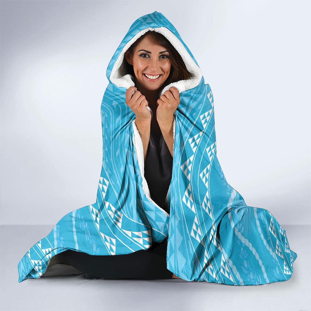 Aloha Hawaii Humuhumu Reef Triggerfish Hooded Blanket Hawaiian Leis Kakau Pattern LT14 - Polynesian Pride