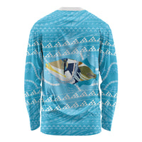 Aloha Hawaii Humuhumu Reef Triggerfish Long Sleeve Shirt Hawaiian Leis Kakau Pattern LT14 - Polynesian Pride