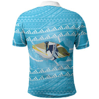 Aloha Hawaii Humuhumu Reef Triggerfish Polo Shirt Hawaiian Leis Kakau Pattern LT14 - Polynesian Pride
