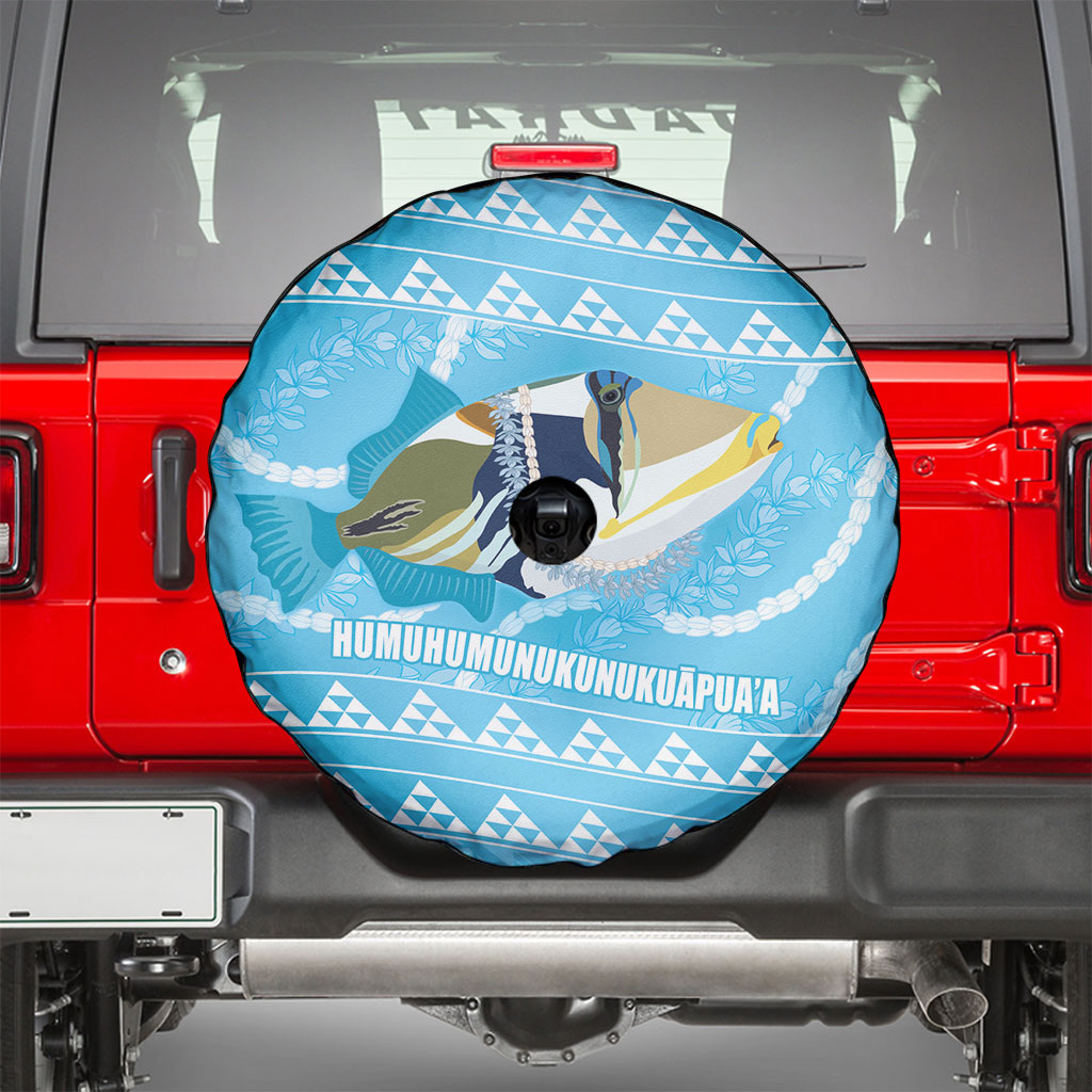 Aloha Hawaii Humuhumu Reef Triggerfish Spare Tire Cover Hawaiian Leis Kakau Pattern LT14 - Polynesian Pride