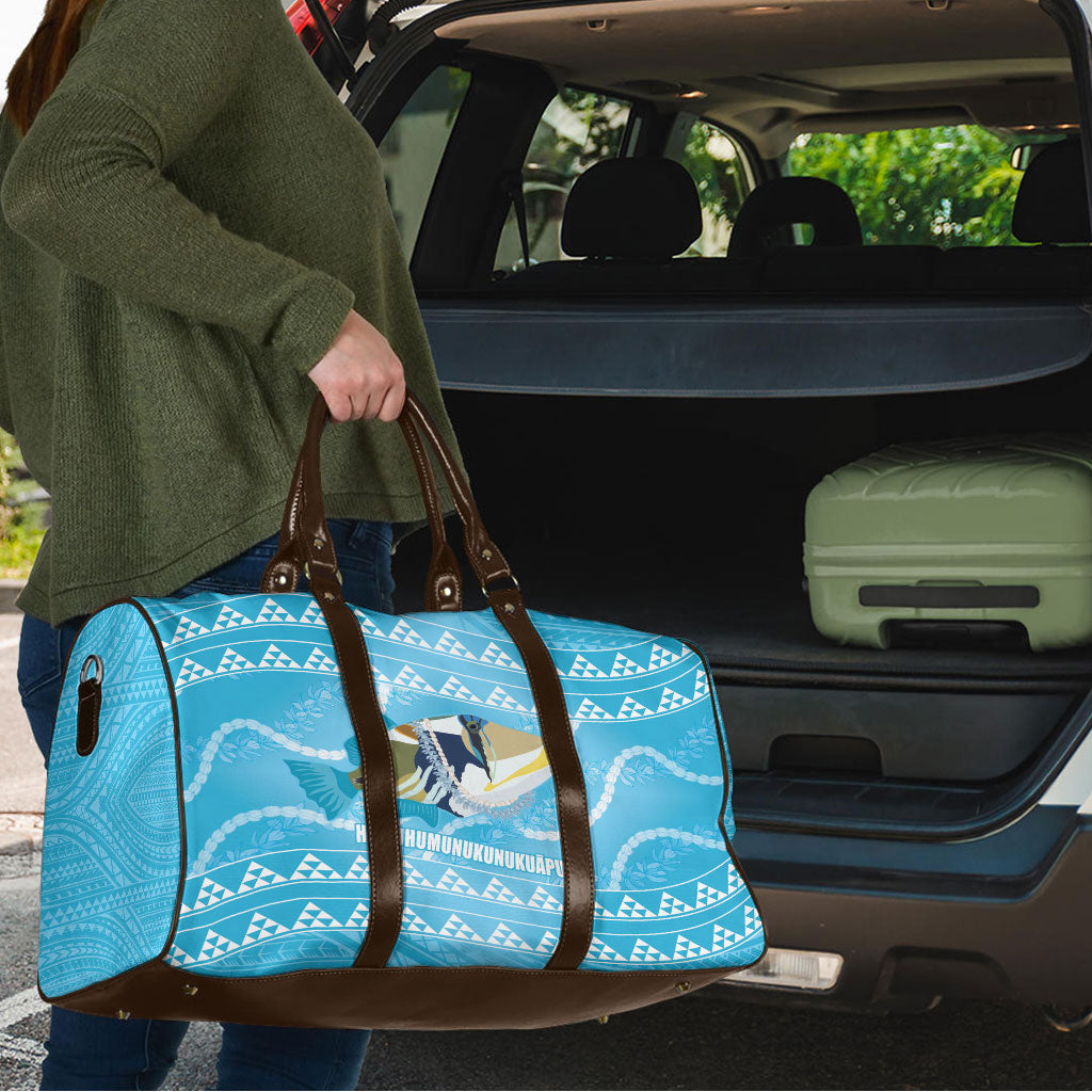 Aloha Hawaii Humuhumu Reef Triggerfish Travel Bag Hawaiian Leis Kakau Pattern LT14 - Polynesian Pride