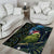 New Zealand Christmas Area Rug Cute Kakapo Meri Kirihimete Maori Koru