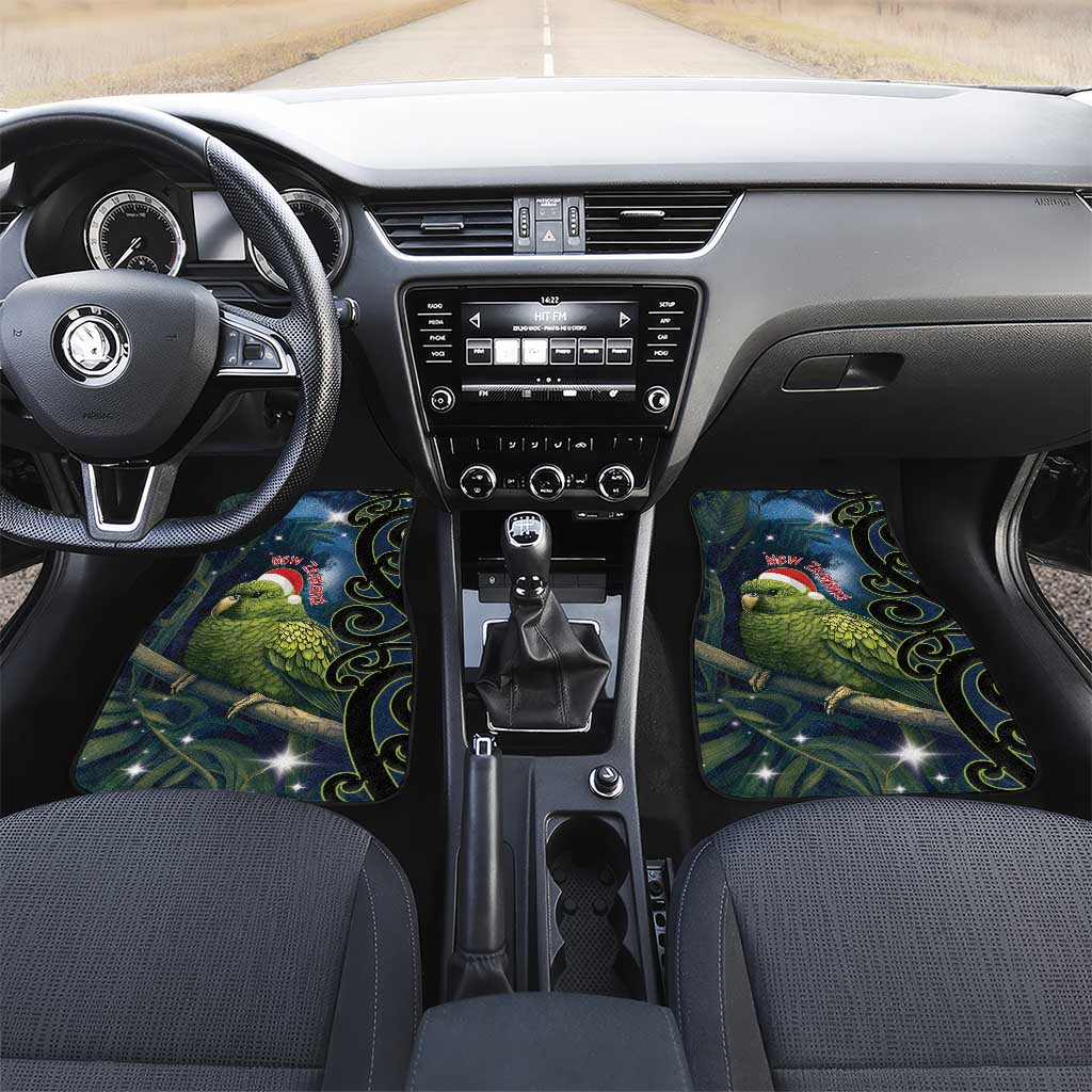 New Zealand Christmas Car Mats Cute Kakapo Meri Kirihimete Maori Koru