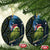 New Zealand Christmas Ceramic Ornament Cute Kakapo Meri Kirihimete Maori Koru