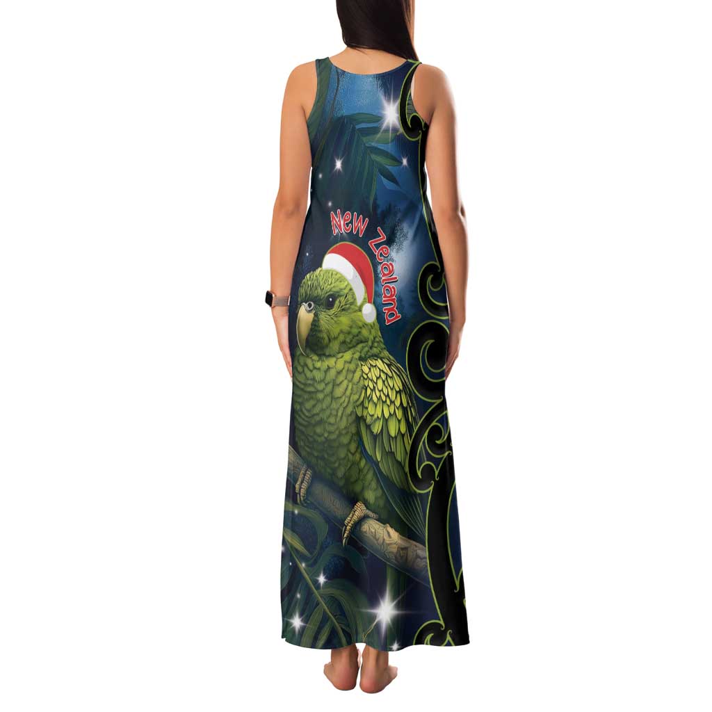 New Zealand Christmas Family Matching Tank Maxi Dress and Hawaiian Shirt Cute Kakapo Meri Kirihimete Maori Koru
