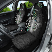 Personalised New Zealand Silver Fern Rugby Car Seat Cover Paua Shell With Champions Trophy History NZ Forever LT14 - Polynesian Pride