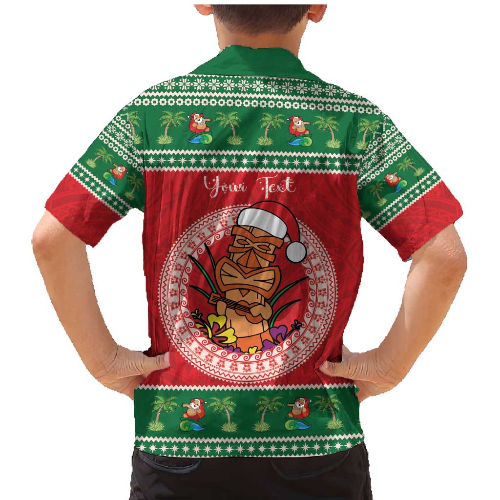 Personalized Hawaii Christmas Family Matching Mermaid Dress and Hawaiian Shirt Tiki Santa Mele Kalikimaka LT14 - Polynesian Pride