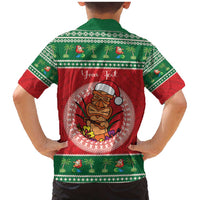 Personalized Hawaii Christmas Family Matching Mermaid Dress and Hawaiian Shirt Tiki Santa Mele Kalikimaka LT14 - Polynesian Pride