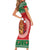 Personalized Hawaii Christmas Short Sleeve Bodycon Dress Tiki Santa Mele Kalikimaka