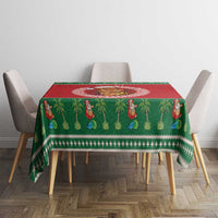 Personalized Hawaii Christmas Tablecloth Tiki Santa Mele Kalikimaka