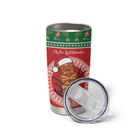 Personalized Hawaii Christmas Tumbler Cup Tiki Santa Mele Kalikimaka