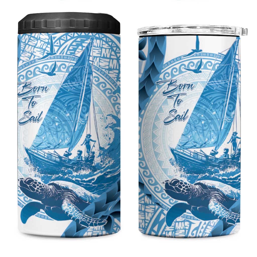 New Zealand Saling 4 in 1 Can Cooler Tumbler Aotearoa Yacht Racing - Born To Sail