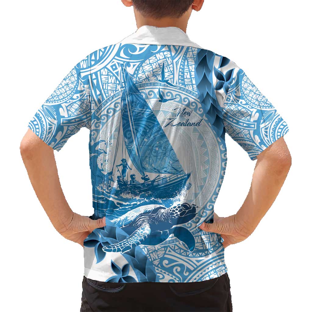 New Zealand Sailing Family Matching Tank Maxi Dress and Hawaiian Shirt Aotearoa Yacht Racing - Born To Sail LT14 - Polynesian Pride