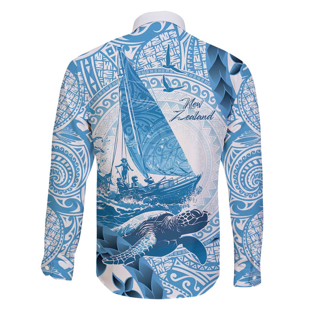 New Zealand Sailing Family Matching Tank Maxi Dress and Hawaiian Shirt Aotearoa Yacht Racing - Born To Sail LT14 - Polynesian Pride