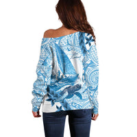 New Zealand Saling Off Shoulder Sweater Aotearoa Yacht Racing - Born To Sail