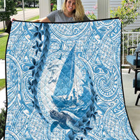 New Zealand Sailing Quilt Aotearoa Yacht Racing - Born To Sail LT14 Blue - Polynesian Pride