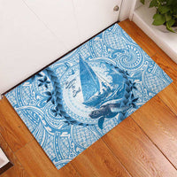 New Zealand Sailing Rubber Doormat Aotearoa Yacht Racing - Born To Sail LT14 - Polynesian Pride