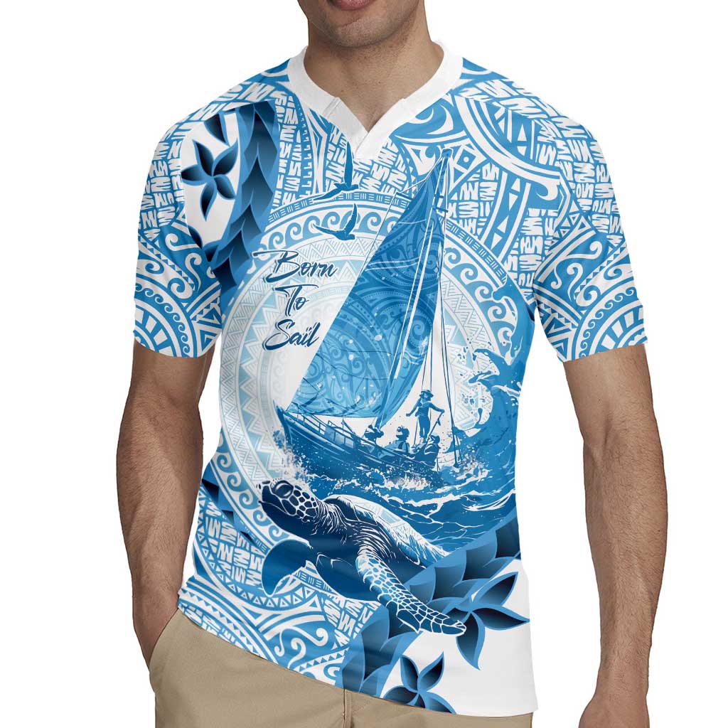 New Zealand Sailing Rugby Jersey Aotearoa Yacht Racing - Born To Sail LT14 - Polynesian Pride