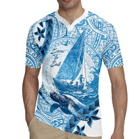 New Zealand Sailing Rugby Jersey Aotearoa Yacht Racing - Born To Sail LT14 - Polynesian Pride