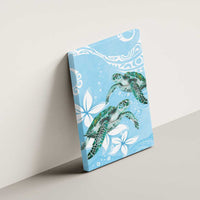 Polynesia Valentine's Day Canvas Wall Art SeaTurtle Couple Polynesian - Fairy Sparkles Color