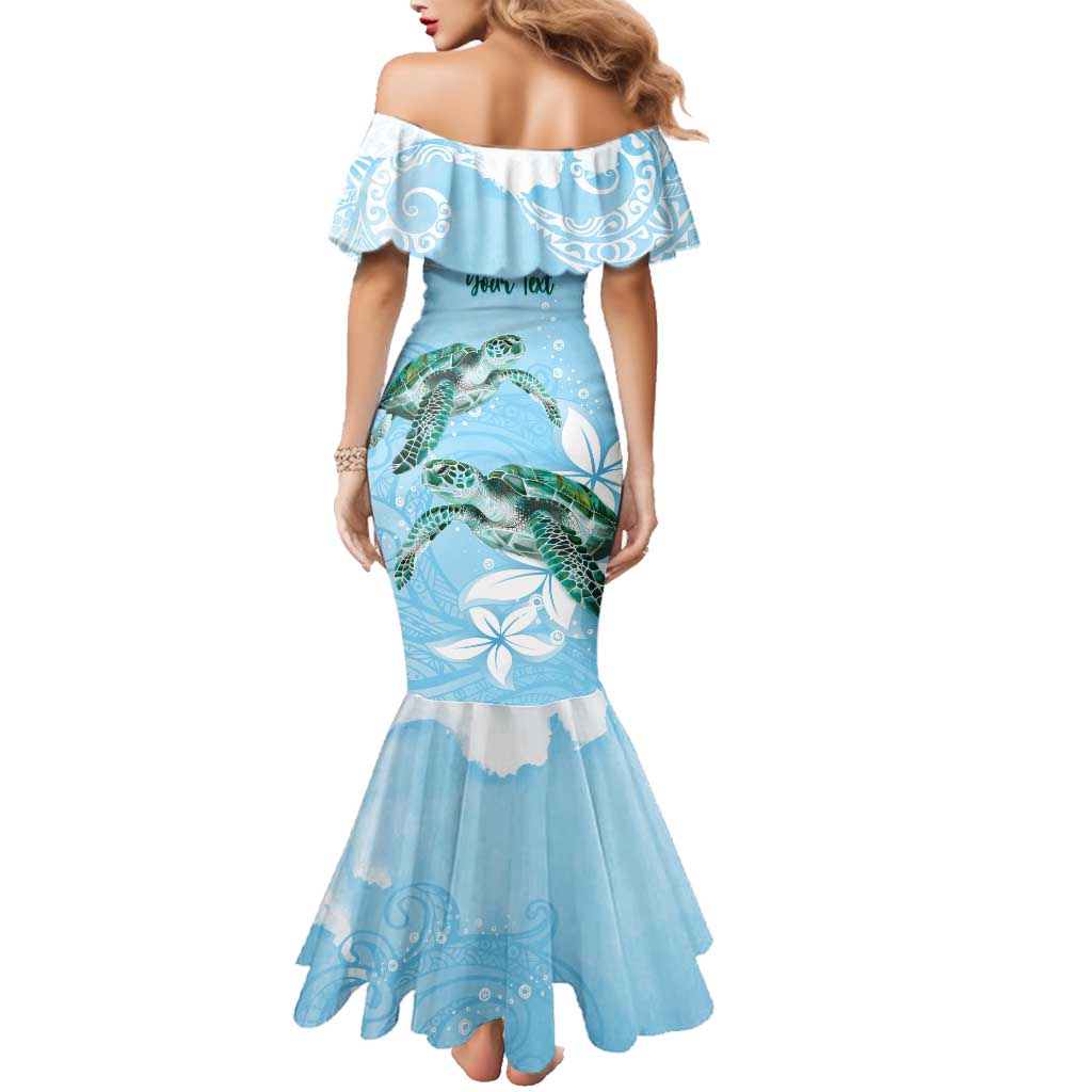 Personalised Polynesia Valentine's Day Family Matching Mermaid Dress and Hawaiian Shirt SeaTurtle Couple Polynesian - Fairy Sparkles Color LT14 - Polynesian Pride