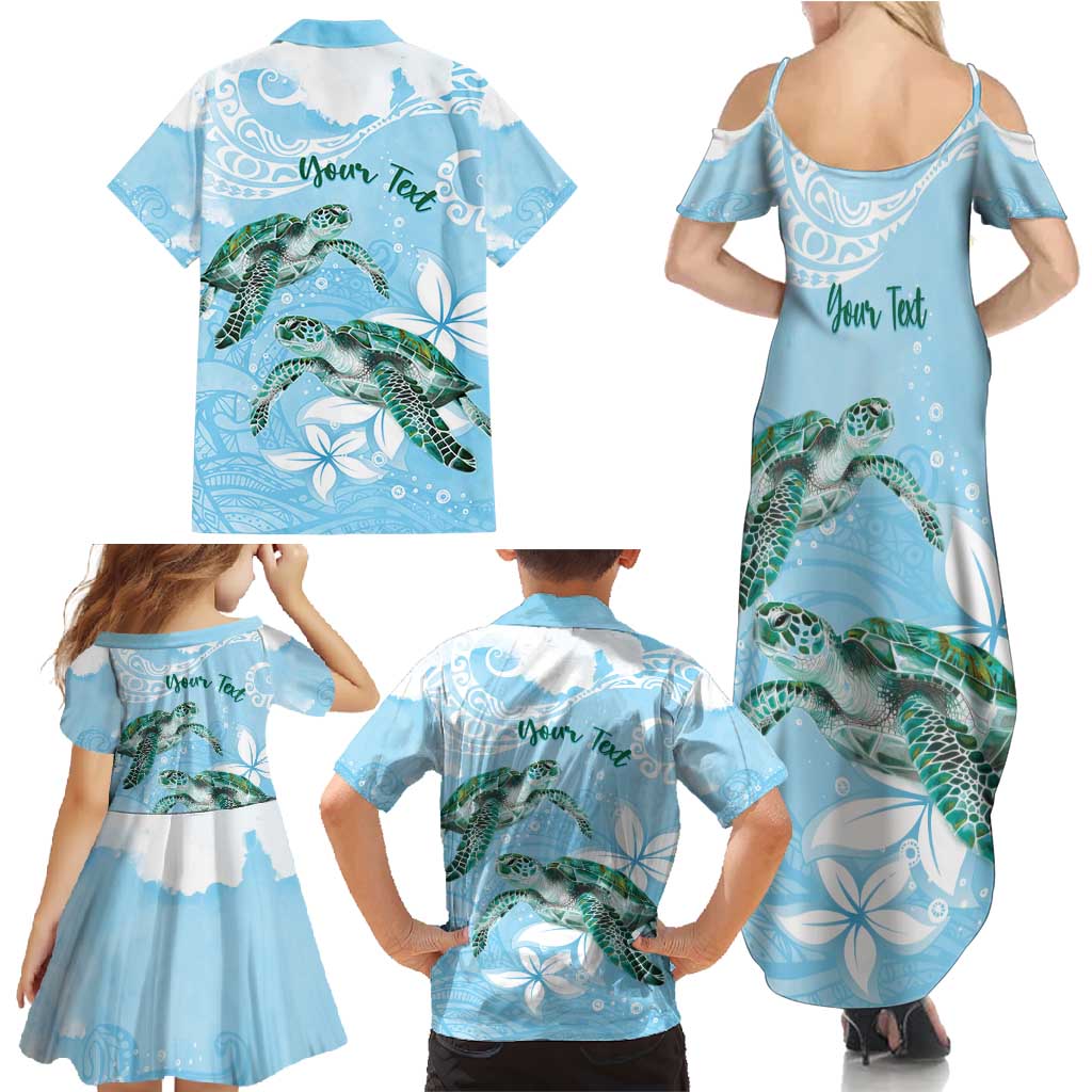 Personalised Polynesia Valentine's Day Family Matching Summer Maxi Dress and Hawaiian Shirt SeaTurtle Couple Polynesian - Fairy Sparkles Color LT14 - Polynesian Pride