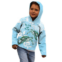 Personalised Polynesia Valentine's Day Kid Hoodie SeaTurtle Couple Polynesian - Fairy Sparkles Color