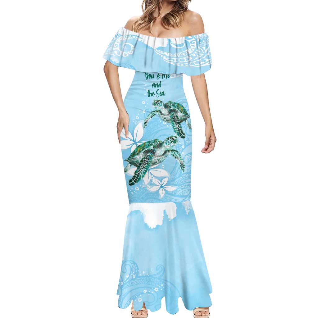 Personalised Polynesia Valentine's Day Mermaid Dress SeaTurtle Couple Polynesian - Fairy Sparkles Color LT14 - Polynesian Pride