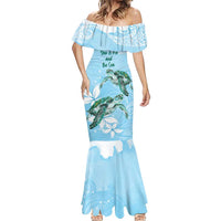 Personalised Polynesia Valentine's Day Mermaid Dress SeaTurtle Couple Polynesian - Fairy Sparkles Color LT14 - Polynesian Pride