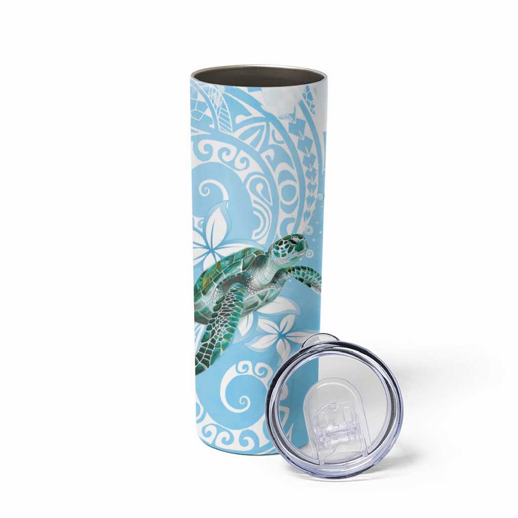 Personalised Polynesia Valentine's Day Skinny Tumbler SeaTurtle Couple Polynesian - Fairy Sparkles Color LT14 - Polynesian Pride