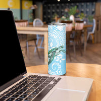 Personalised Polynesia Valentine's Day Skinny Tumbler SeaTurtle Couple Polynesian - Fairy Sparkles Color LT14 - Polynesian Pride