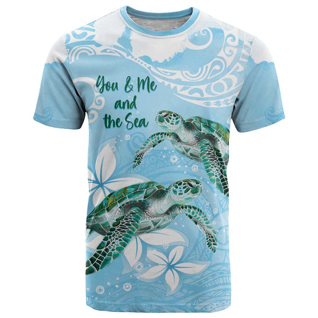 Personalised Polynesia Valentine's Day T Shirt SeaTurtle Couple Polynesian - Fairy Sparkles Color LT14 Blue - Polynesian Pride
