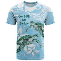Personalised Polynesia Valentine's Day T Shirt SeaTurtle Couple Polynesian - Fairy Sparkles Color LT14 Blue - Polynesian Pride