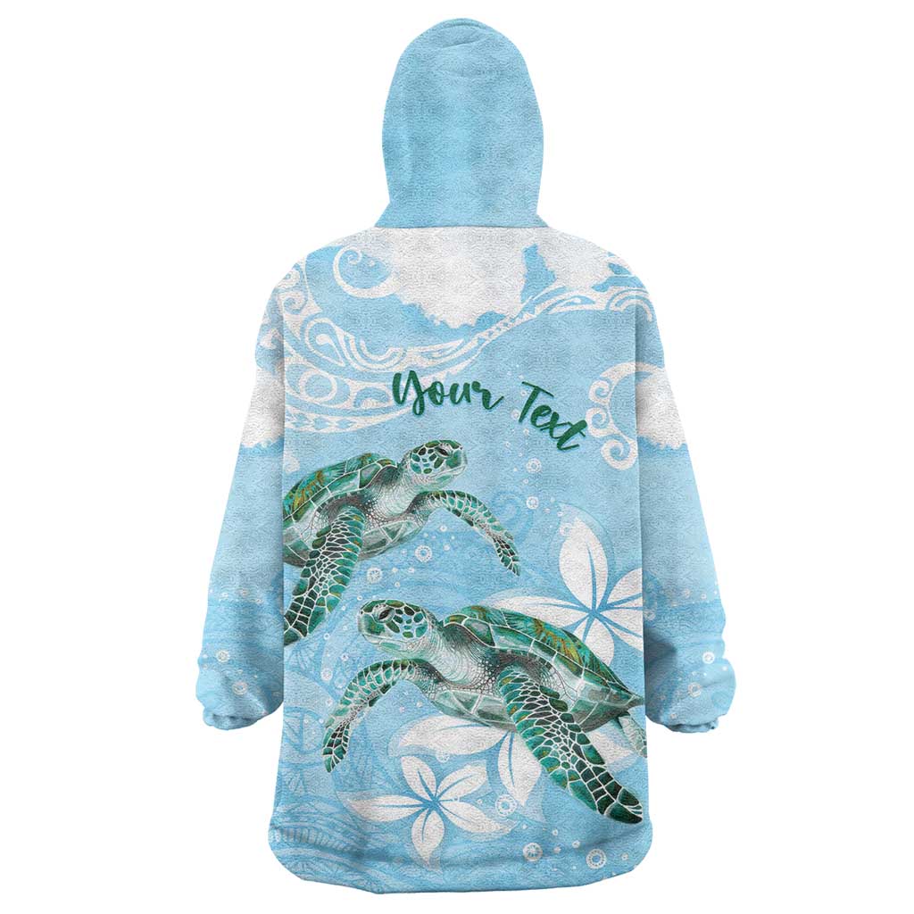 Personalised Polynesia Valentine's Day Wearable Blanket Hoodie SeaTurtle Couple Polynesian - Fairy Sparkles Color LT14 - Polynesian Pride