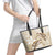 Happy Valentine's Day Polynesia Leather Tote Bag SeaTurtle Couple Polynesian - Pollinate Color